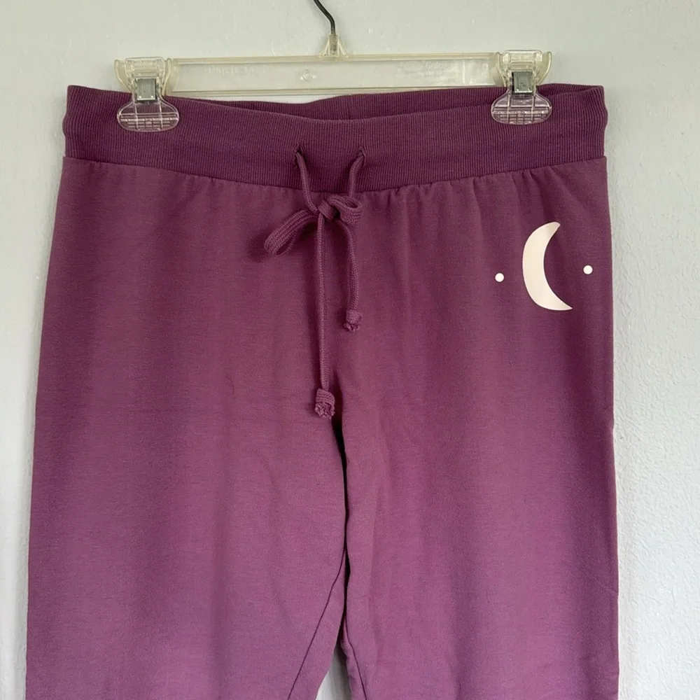 Wildfox moon phases purple matching sweatshirt jogger set size small